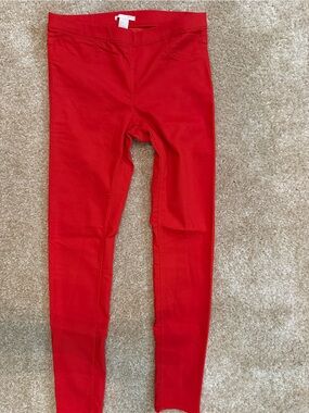 H&M Red Slim Fit Pants